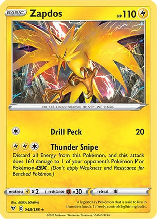 Zapdos - 48/185 [SWSH04: Vivid Voltage] Holofoil