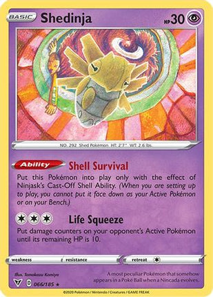 Shedinja - 66/185 [SWSH04: Vivid Voltage] Reverse Holofoil