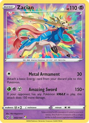 Zacian - 82/185 [SWSH04: Vivid Voltage] Holofoil