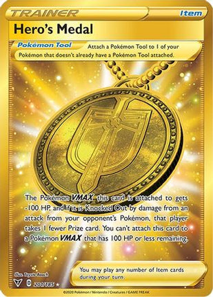 Hero's Medal (Secret) - 201/185 [SWSH04: Vivid Voltage] Holofoil