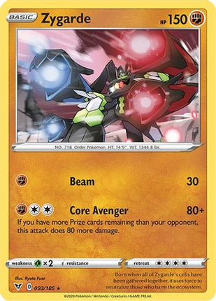 Zygarde - 93/185 [SWSH04: Vivid Voltage] Reverse Holofoil