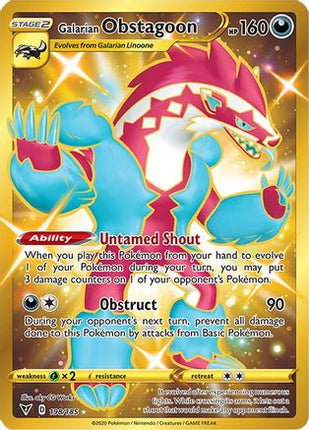 Galarian Obstagoon (Secret) - 198/185 [SWSH04: Vivid Voltage] Holofoil
