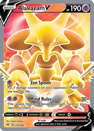 Alakazam V (Full Art) - 172/185 [SWSH04: Vivid Voltage] Holofoil