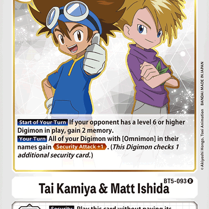 Tai Kamiya & Matt Ishida [BT5-093] [Battle of Omni]