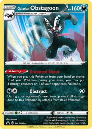 Galarian Obstagoon - SWSH059 - null/null [SWSH: Sword & Shield Promo Cards] Holofoil