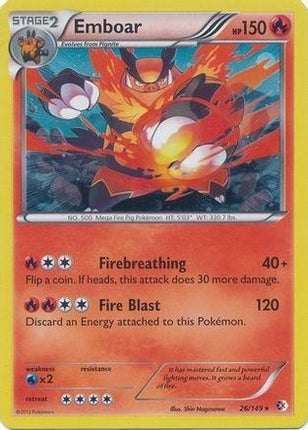 Emboar - 26/149 (Cosmos Holo) [Blister Exclusives] Holofoil