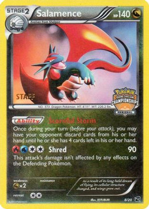 Salamence - 8/20 (Regional Championships) [Staff] [League & Championship Cards] Reverse Holofoil