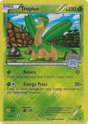 Tropius - 5/101 (National Championships) [League & Championship Cards] Reverse Holofoil