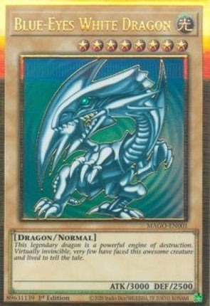 Blue-Eyes White Dragon (Premium Gold Rare) [MAGO-EN001] 1st Edition