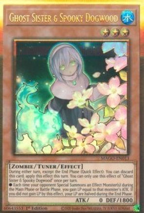 Ghost Sister & Spooky Dogwood (Alternate Art) (Premium Gold Rare) [MAGO-EN013] 1st Edition