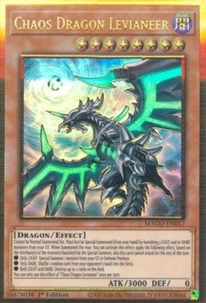 Chaos Dragon Levianeer (Alternate Art) (Premium Gold Rare) [MAGO-EN017] 1st Edition