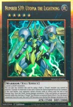 Number S39: Utopia the Lightning (Premium Gold Rare) [MAGO-EN034] 1st Edition