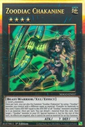 Zoodiac Chakanine (Premium Gold Rare) [MAGO-EN037] 1st Edition