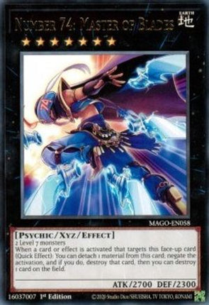 Number 74: Master of Blades (Rare) [MAGO-EN058] 1st Edition