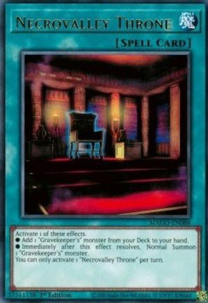 Necrovalley Throne (Rare) [MAGO-EN088] 1st Edition