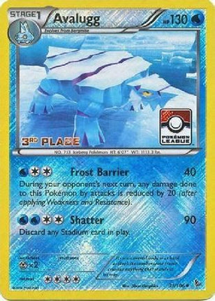 Avalugg - 31/106 (Pokemon League) [3rd Place] [League & Championship Cards] Reverse Holofoil
