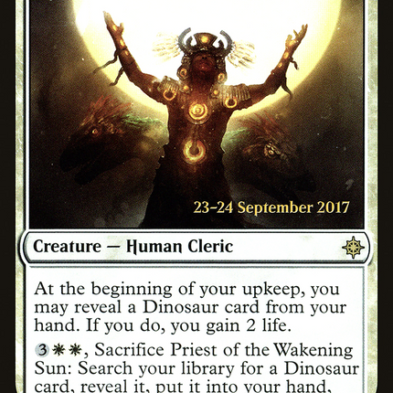 Priest of the Wakening Sun [Ixalan Promos] Prerelease Foil
