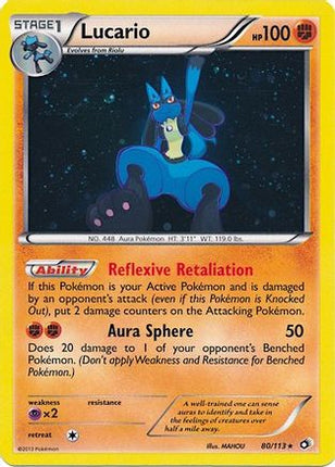 Lucario - 80/113 (Cosmos Holo) [Miscellaneous Cards & Products] Holofoil