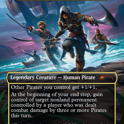 Admiral Beckett Brass - Edward, Jackdaw Captain  (Borderless) [Secret Lair Drop]