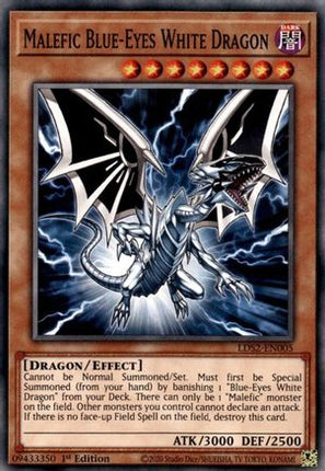 Malefic Blue-Eyes White Dragon (Common / Short Print) [LDS2-EN005] 1st Edition