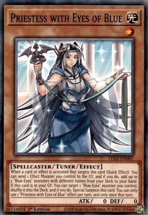 Priestess with Eyes of Blue (Common / Short Print) [LDS2-EN007] 1st Edition