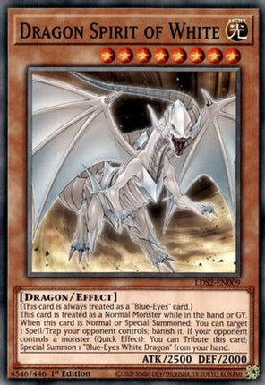 Dragon Spirit of White (Common / Short Print) [LDS2-EN009] 1st Edition