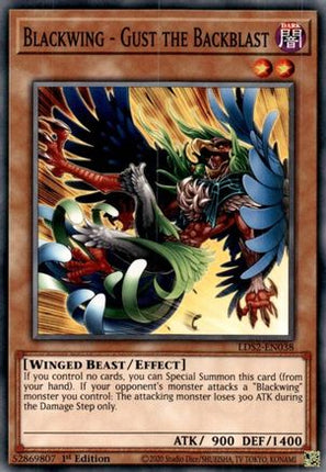 Blackwing - Gust the Backblast (Common / Short Print) [LDS2-EN038] 1st Edition