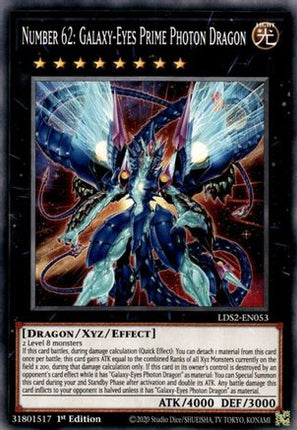 Number 62: Galaxy-Eyes Prime Photon Dragon (Common / Short Print) [LDS2-EN053] 1st Edition