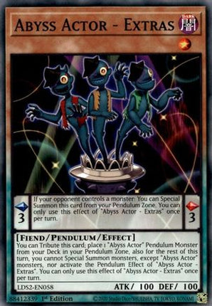 Abyss Actor - Extras (Common / Short Print) [LDS2-EN058] 1st Edition
