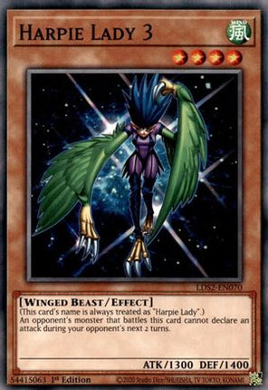 Harpie Lady 3 (Common / Short Print) [LDS2-EN070] 1st Edition