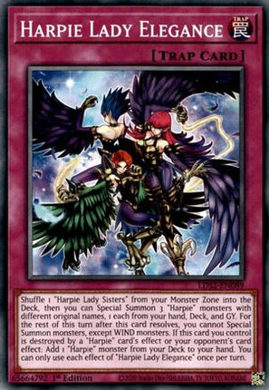 Harpie Lady Elegance (Common / Short Print) [LDS2-EN089] 1st Edition