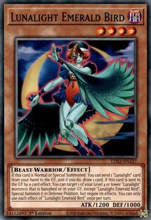 Lunalight Emerald Bird (Common / Short Print) [LDS2-EN127] 1st Edition