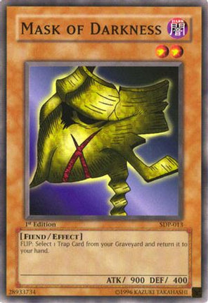 Mask of Darkness (Common / Short Print) [SDP-013] Starter Deck: Pegasus 1st Edition