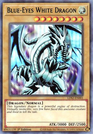 Blue-Eyes White Dragon (Green) (Ultra Rare) [LDS2-EN001] 1st Edition