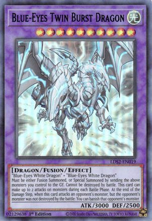 Blue-Eyes Twin Burst Dragon (Blue) (Ultra Rare) [LDS2-EN019] 1st Edition