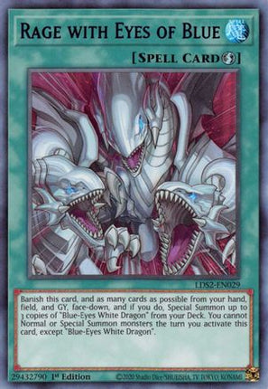 Rage with Eyes of Blue (Blue) (Ultra Rare) [LDS2-EN029] 1st Edition