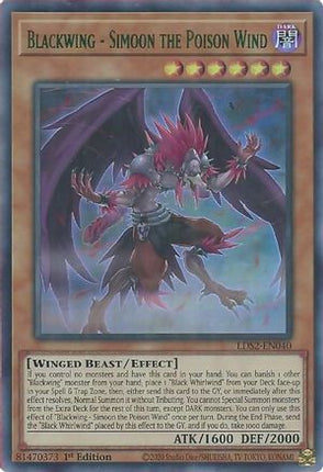 Blackwing - Simoon the Poison Wind (Green) (Ultra Rare) [LDS2-EN040] 1st Edition