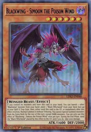 Blackwing - Simoon the Poison Wind (Purple) (Ultra Rare) [LDS2-EN040] 1st Edition