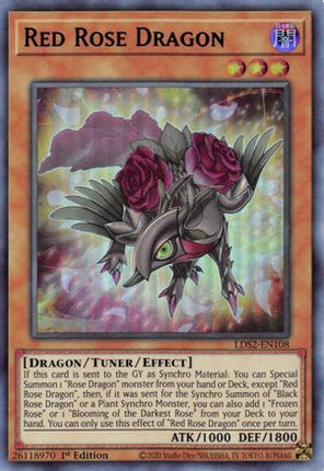 Red Rose Dragon (Blue) (Ultra Rare) [LDS2-EN108] 1st Edition