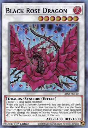 Black Rose Dragon (Blue) (Ultra Rare) [LDS2-EN110] 1st Edition