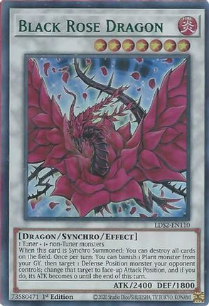 Black Rose Dragon (Green) (Ultra Rare) [LDS2-EN110] 1st Edition