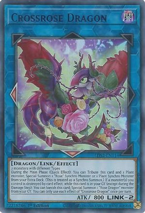 Crossrose Dragon (Purple) (Ultra Rare) [LDS2-EN114] 1st Edition
