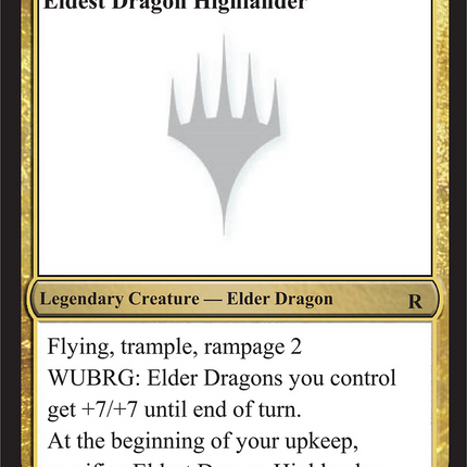 Eldest Dragon Highlander [Unknown Event]