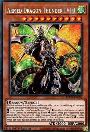 Armed Dragon Thunder LV10 (Secret Rare) [BLVO-EN001] 1st Edition