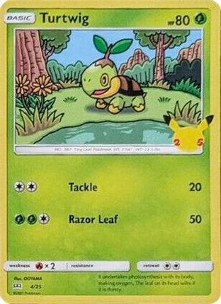 Turtwig - 4/25 [McDonald's 25th Anniversary Promos] Holofoil