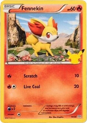 Fennekin - 14/25 [McDonald's 25th Anniversary Promos] Holofoil