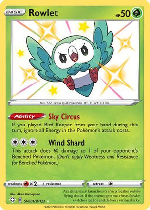 Rowlet - SV001/SV122 [Shining Fates: Shiny Vault] Holofoil