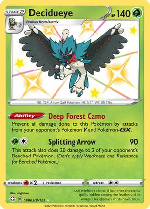 Decidueye - SV003/SV122 [Shining Fates: Shiny Vault] Holofoil