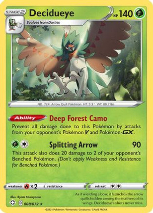 Decidueye - 8/072 [Shining Fates] Holofoil