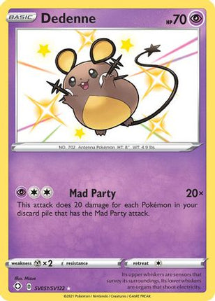 Dedenne - SV051/SV122 [Shining Fates: Shiny Vault] Holofoil